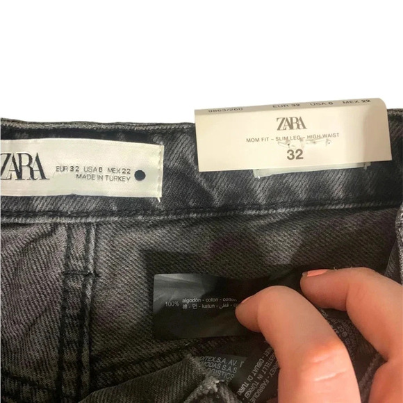 ZARA The 90’s Mom Fit High-Rise Slim Leg Jeans - Picture 8 of 10